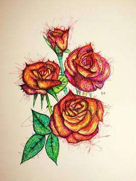 dessin roses