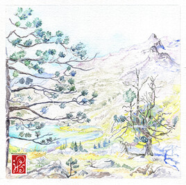 Aquarelle Pyrénées