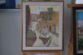 peinture &agrave; huile sur toile