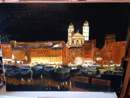 Vieux port  BASTIA  la  nuit