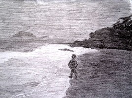 Sur la plage.