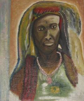 Tableau d'art Africain : MAME BOYE