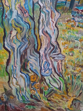 Les troncs d'arbres d'après Vincent.