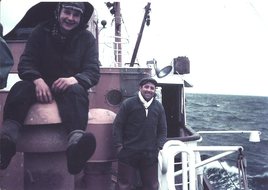 Photo sur l isb&eacute; chalutier de La rochelle prise par Fran&ccedil;ois Boennec en 1960 ( Surnom Frankeich )