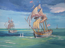 Combat naval vers 1795.