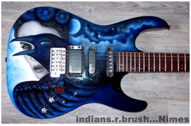 guitar custom airbrush ... indians.r.brush ... Nimes