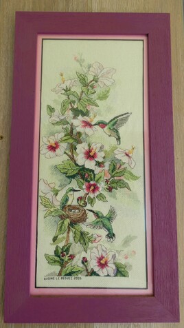 broderie : le colibri.