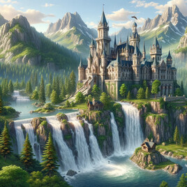 Les cascades majestueuses du ch&acirc;teau de Valoria