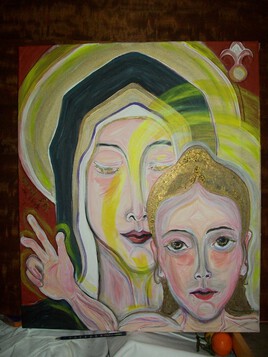 " La Vierge Marie avec L' Enfant Jésus ...  "  ( décembre 2021 )