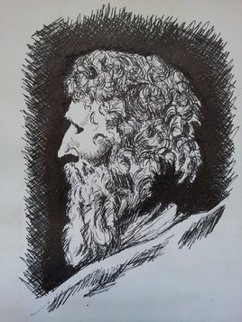 Tête de vieillard d'après Rubens