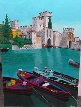 Ch&acirc;teau de Scaliger et lac de Garde