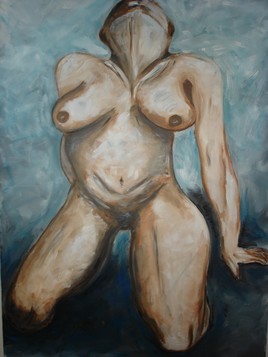femme nue agenouillée