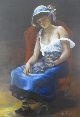 Repro Renoir Jeune fille au chat