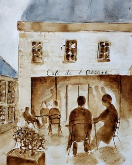 Le café de abbaye  à Saint Riquier