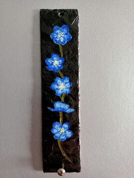Porte torchon fleurs bleues