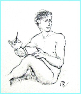 Jeune homme peignant / Drawing : a painting young man Jeune homme peignant / Drawing : a painting young man