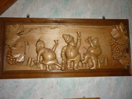 d'aprés une étiquette de vin beaujolais pisse  dru .