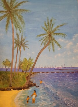 Sur la plage de Saint Anne 971