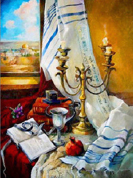 Still life with candles. Jerusalem.