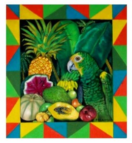 Fruits et perroquet