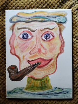 Un personnage fumeur de pipe