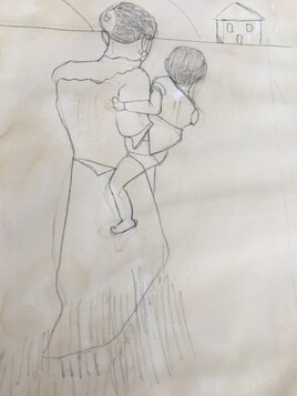 Maman et un de ses quatre enfants