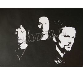 Muse (Matthew Bellamy and co)-Portrait-Stencil-Papier- paper -Scrapbooking