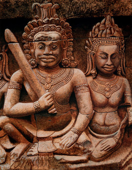 Couple de la terrasse du roi l&eacute;preux