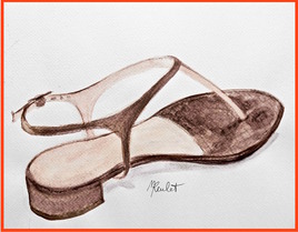 Chaussure d'été / Painting Summer shoe