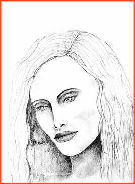 Portrait Femme aux yeux clairs / Drawing Portrait of a woman with bright eyes