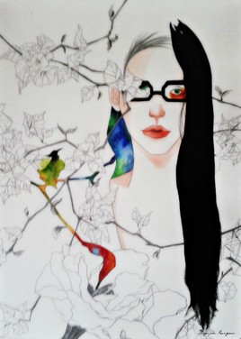 Femme &agrave; lunette