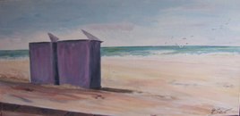 Cabine de plage &agrave;  Deauville