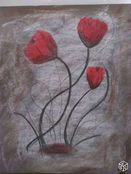 Pastels secs "coquelicots"