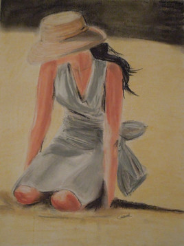 Jeune femme &agrave; la mer