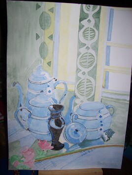 Les cafeti&egrave;res bleues