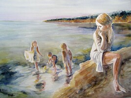 sc&egrave;ne de plage