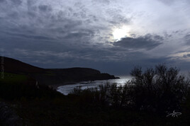 Coucher de soleil voilé