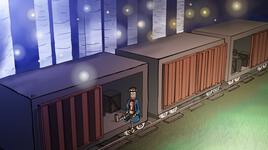 Le train est &agrave; l'arr&ecirc;t