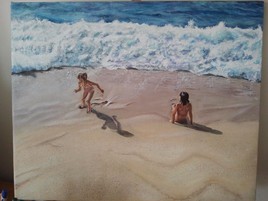 Fillettes à la plage