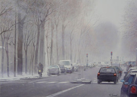 Neige sur l'avenue de Villier