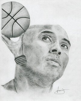 Dessin de portrait de Kobe Bryant, par PORTRAIT éMOI