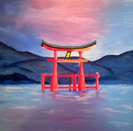 Torii flottant du Japon