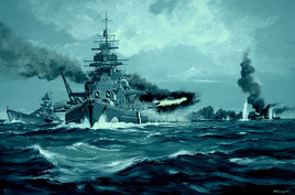 Le cuirassé Bismarck.