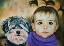 (le ptite fille & sont chien)