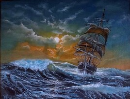 Clair de lune sur l'océan