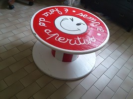 Table basse smiley design