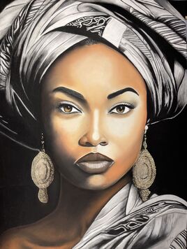 Africaine en black and white