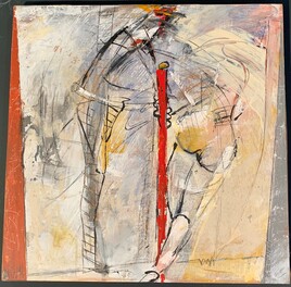 Nue sur une échelle