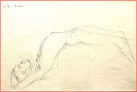 Homme allongé nu 1/3, Charles / Drawing A naked man lying on…, Charles