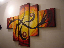 tryptique à 5 toiles